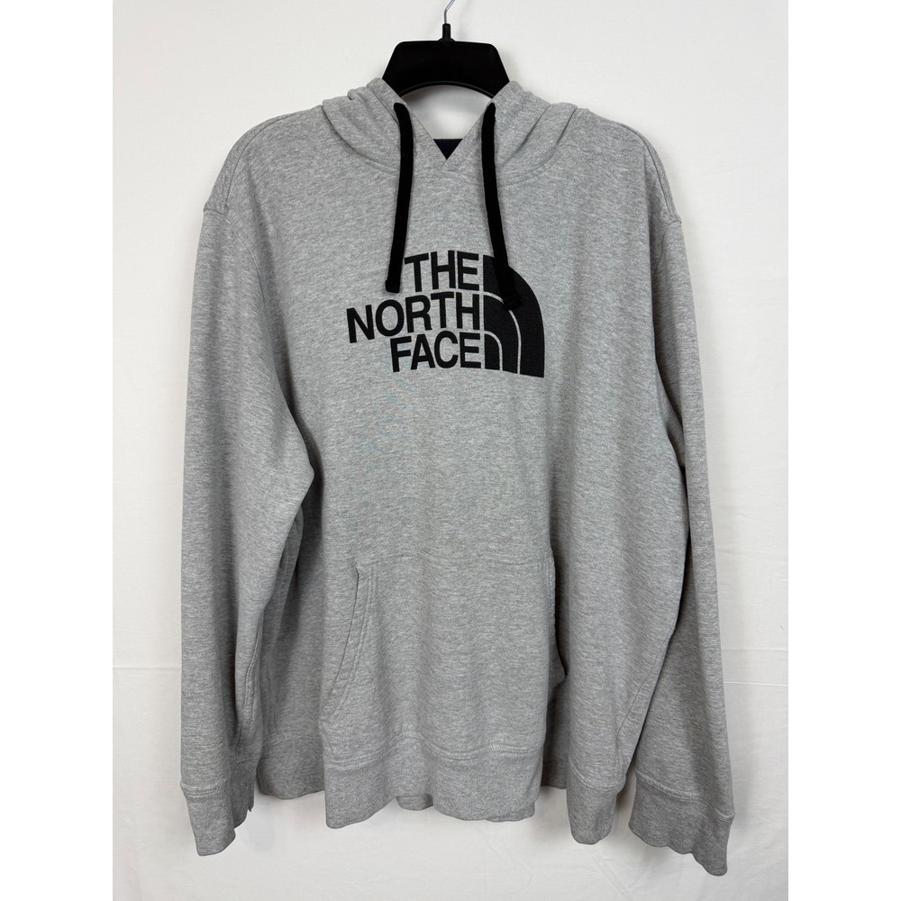 The North Face Men 75% Cotton Hoodie XXL Gray Pullover Graphic Logo